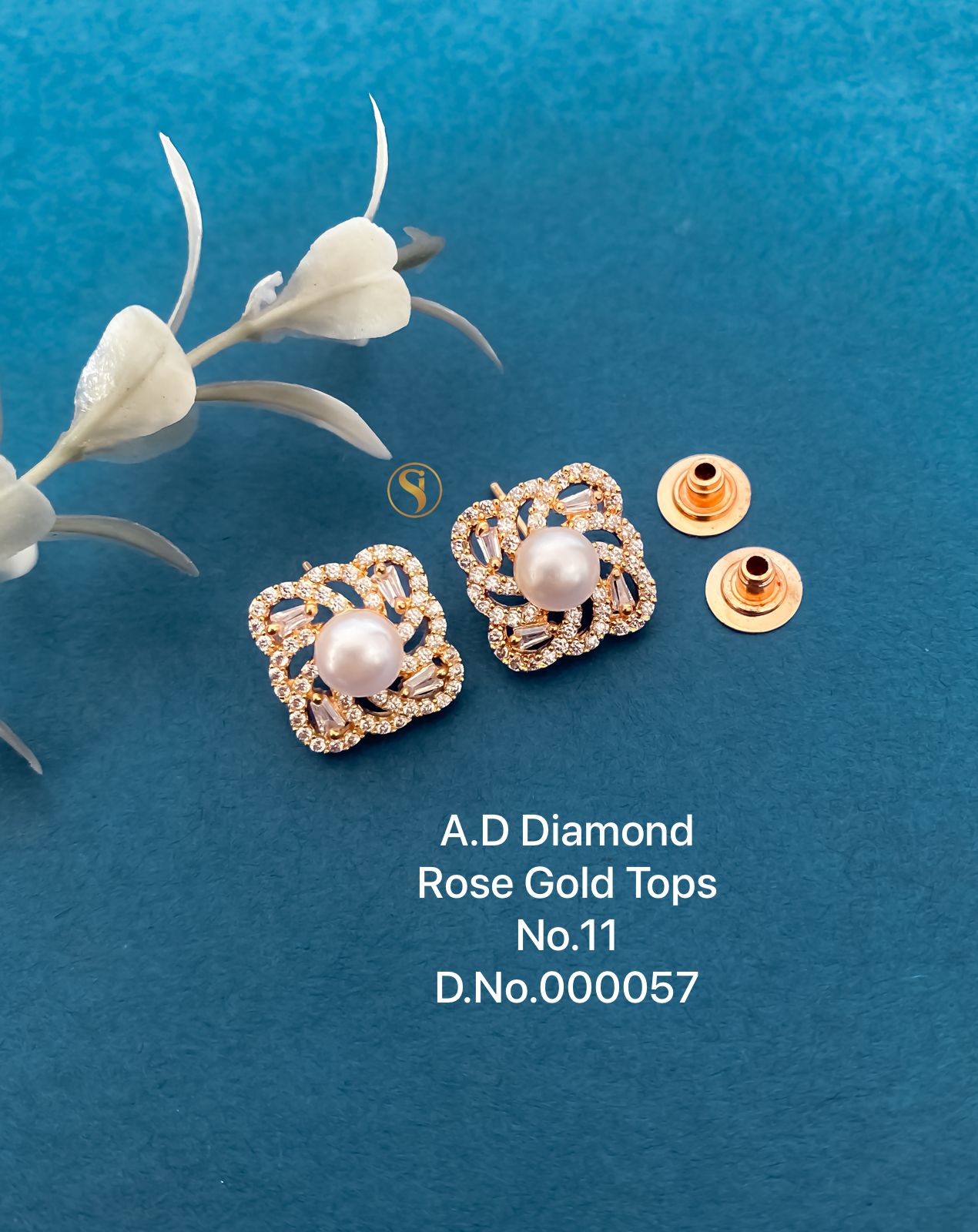 10 AD Diamond Party Wear Tops Earrings Wholesale Shop In Surat
